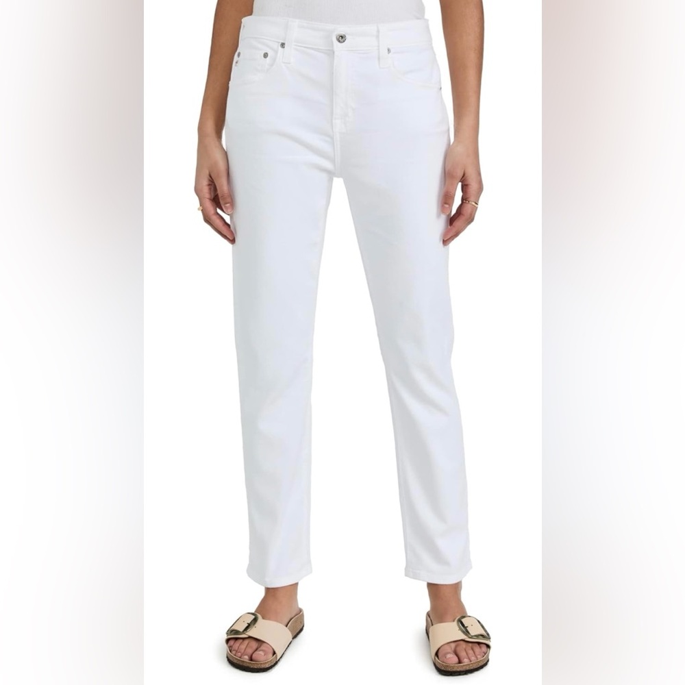 NWOT AG The Ex-Boyfriend Slim Slouchy Slim White Jeans